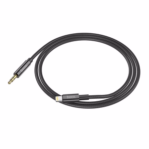 Cable AUX Jack 3,5 mm to Lightning Hoco 1 m UPA19 black