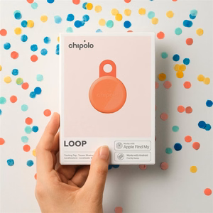 Chipolo LOOP – įkraunamas Bluetooth sekiklis su silikoniniu kilpeliu iOS & Android, Coral