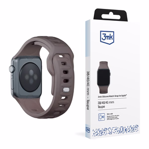 38/40/41/42 mm Taupe (small) - 3mk Silicone Watch Strap for Apple
