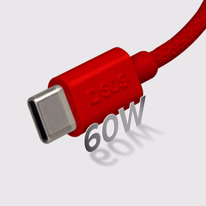 SBS TECABLETISSUETCCR Плетёный кабель USB-C - USB-C 1.5m 60W - красный