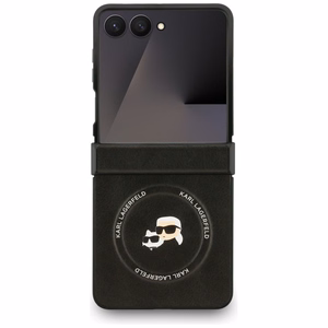 KARL LAGERFELD чехол для SAMSUNG Z Flip7 совместимый с MagSafe KLHMZF7PSMLRKCK (PU K&C PINS) чёрный