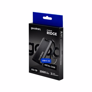 Goodram nešiojamas SSD diskas MOVE RIDGE 512GB USB 3.2 Gen. 2 Type-C juodas