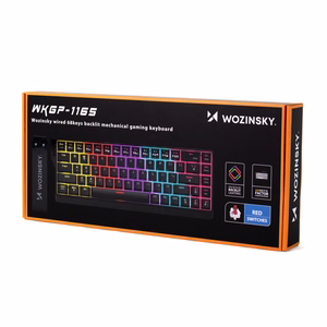 "Wozinsky" WKGP-1165 mechaninė žaidimų klaviatūra su RGB apšvietimu - juoda
