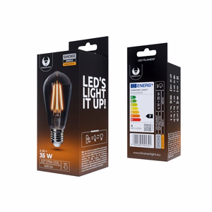 LED Bulb Filamentas E27 ST64 4W 230V 2000K 400lm COG smoked Forever Light