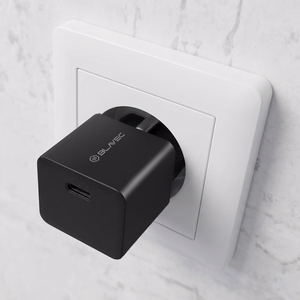 Blavec BC-10 tinklo įkroviklis Type C PD 25W 3A su Type C - Type C laidu juodas