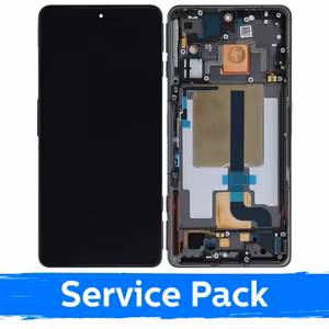 LCD ekranas skirtas Xiaomi 11T (11T Pro) su rėmeliu / Cyber Yellow / (Service Pack)