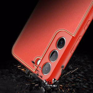 Dux Ducis Yolo элегантный чехол из экологической кожи для Samsung Galaxy S22+ (S22 Plus) красный