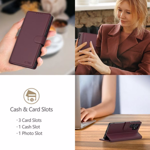 Tech-Protect piniginės dėklas Samsung Galaxy A26 5G / A17 4G / 5G - bordo