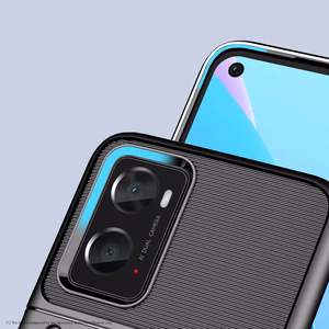 Griaustinio dėklas lankstus šarvuotas dangtelis Oppo A76 / Oppo A36 / Realme 9i juodas