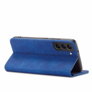 Magnet Fancy Case чехол для Samsung Galaxy S22 + (S22 Plus) кошелёк-чехол с держателем для карт синий
