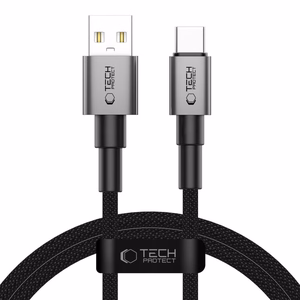 Tech-Protect UltraBoost DNA USB-A / USB-C laidas 15W/3A 100cm - pilkas
