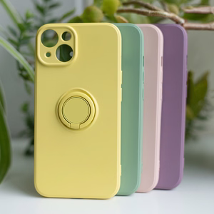 Dėklas telefonui su piršto laikikliu Xiaomi Redmi Note 13 Pro Plus 5G (global) geltonas