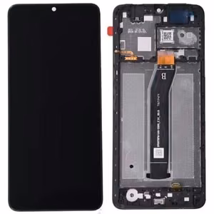 LCD ekranas Xiaomi Redmi A3 su jutikliniu ekranu su rėmeliu juodas originalus (aptarnavimo pakuotė)