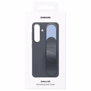 Samsung silikoninis dėklas su laikikliu / stovu Standing Grip Case EF-GS931CBEGWW telefonui Samsung Galaxy S25 - juodas