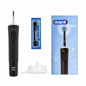 Аккумуляторная электрическая зубная щётка Oral-B Vitality Pro для взрослых, 1 насадка, 3 режима чистки, чёрная
