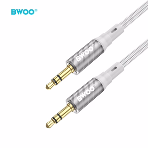 Audio adapteris Bwoo (AUX075) 3,5mm į 3,5mm (p-p) pilkas