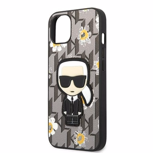 Karl Lagerfeld KLHCP13MPMNFIK1 iPhone 13 6.1" pilkas/pilkas Gėlių Ikonik Karl