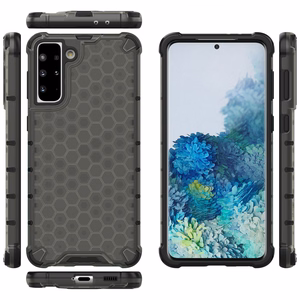 Honeycomb case бронированный чехол с гелевой рамкой для Samsung Galaxy S22+ (S22 Plus) чёрный