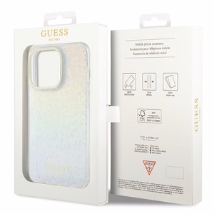 Guess IML Faceted Mirror Disco Iridescent dėklas telefonui iPhone 15 Pro – įvairiaspalvis