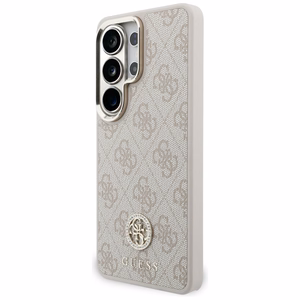 Guess чехол 4G Big Rhinestone Triangle Strap MagSafe Samsung Galaxy S26 Ultra розовый