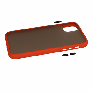 Vennus Color Button Bumper for Samsung Galaxy A20S Red