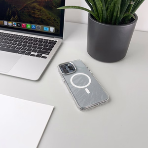 "Samsung Galaxy S26" blizgantis dėklas, suderinamas su "MagSafe" - baltas