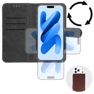 WONDER COMMON Универсальный чехол-книжка (SIZE XL) для Samsung A12/A13 4G/A34 5G/A02S/Xiaomi Redmi 12 4G/12C/Note 12 4G/12 Pro 5G/Oppo A53S/A72/A92 коричневый