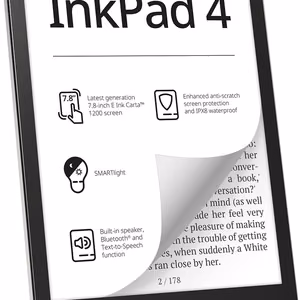 Электронная книга PocketBook InkPad 4 сенсорный экран 32 GB Wi-Fi чёрный, серебристый