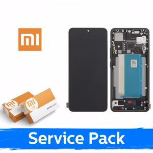 LCD ekranas skirtas Xiaomi Poco F6 Pro 5G su rėmu / juodas / (Service Pack)