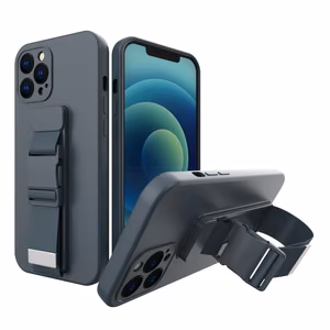 Virvelės dėklas silikoninis dirželis piniginės dirželis Samsung Galaxy A33 5G tamsiai mėlynas