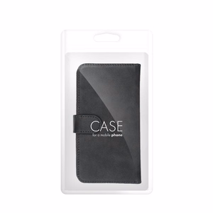 Universali knygos dėklas dydis S iPhone 12 / 13 / SAMSUNG S6 / A5 2016 / XCOVER 4 / S22 / HUAWEI P8 2017 juodas