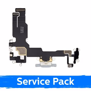 Įkrovimo lizdas skirtas Apple iPhone 15 su flex / juodas / (Service Pack)