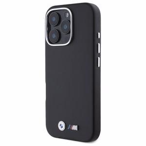 BMW M lygus pilnai apvyniotas metalinis magnetinis dėklas iPhone 16 Pro - juodas