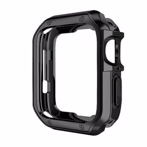 Minkštas tvirtas dėklas laikrodžiui Apple Watch 45 mm (Series 7/8/9) - juodas