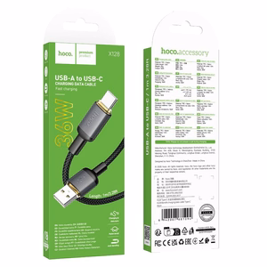 Кабель USB A на USB C Hoco 3A 1 m X128 Benefit черный