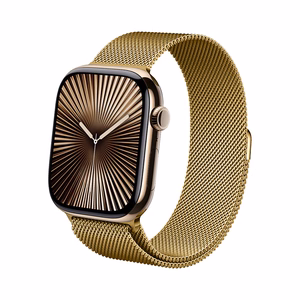 Ремешок Crong Milano Steel из нержавеющей стали для Apple Watch 38 / 40 / 41 / 42 mm, золотой