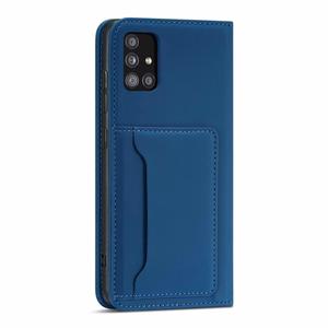 Magnet Card Case чехол для Samsung Galaxy A13 5G кошелёк-чехол с держателем для карт синий