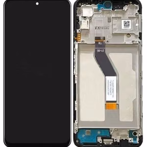 LCD ekranas Xiaomi Poco M4 Pro 5G/Redmi Note 11S 5G/Redmi Note 11T 5G su jutikliniu ekranu su rėmeliu juodas ORG