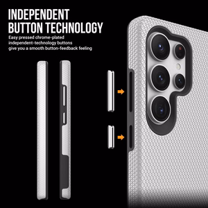 Dėklas Perfectionists Triangle Case Samsung S918 S23 Ultra 5G sidabrinis