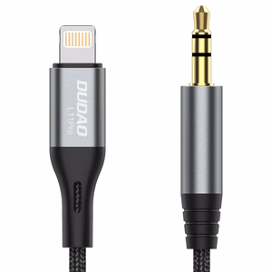 Audio adapteris Dudao (L11 Pro) iš "lightning" į 3,5mm pilkas