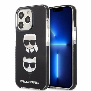 Karl Lagerfeld Karl&Choupette Head dėklas iPhone 13 Pro Max - juodas