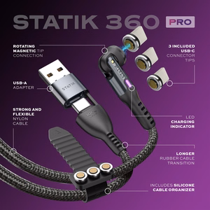 STATIK Statik 360 Pro кабель 2.0 USB-C; 1 м, черный