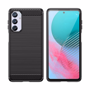 Гибкий чехол с карбоновым узором для Samsung Galaxy M54 Carbon Case - чёрный