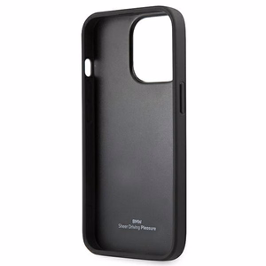 BMW Signature Logo Imprint dėklas iPhone 13 Pro Max - juodas