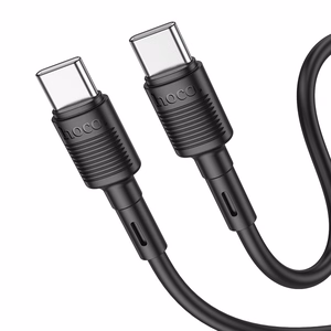 Hoco X83 60W Type-C to Type-C 1.0m juodas USB kabelis