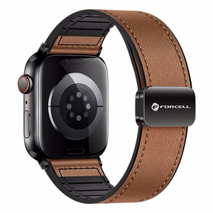 FORCELL F-DESIGN FA21 ekologiškos odos dirželis APPLE laikrodžiui 38 / 40 / 41 mm rudas