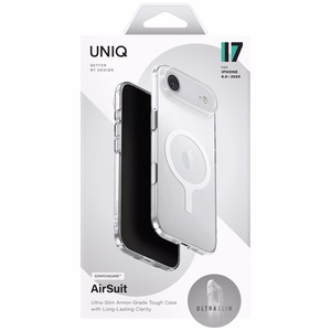 Uniq Airsuit dėklas telefonui iPhone 17 Air Magclick įkrovimas - skaidrus