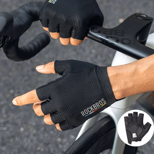 Rockbros TLS004 ROAD TO SKY Short Shock Absorbing Cycling Gloves S - Black
