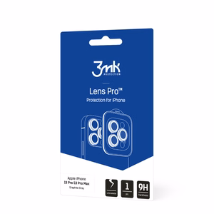 Закалённое стекло для камеры 3mk Lens Pro Apple iPhone 13 Pro/13 Pro Max чёрный