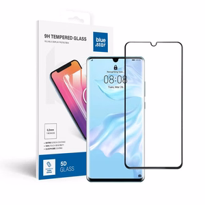 Apsauginis stiklas Blue Star - HUA P30 Pro (pilnas klijavimas/mažas dydis) - juodas Apsauginis stiklas Blue Star